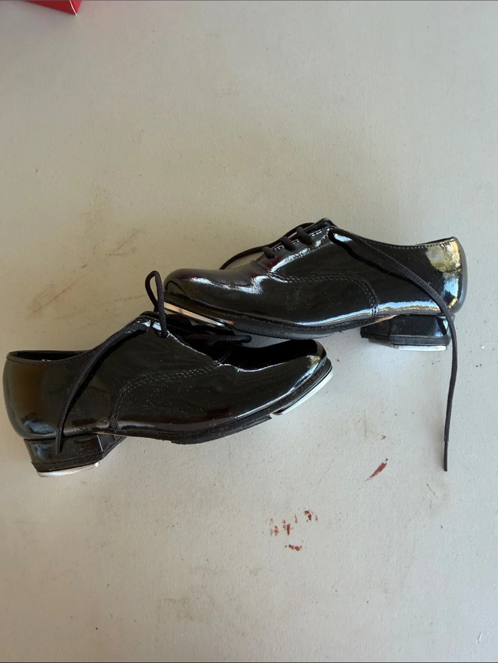 Capezio Mary Jane Patent Lace-Up Tap Shoes